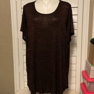 Apt. 9 Dark Brown Short Sleeve Top